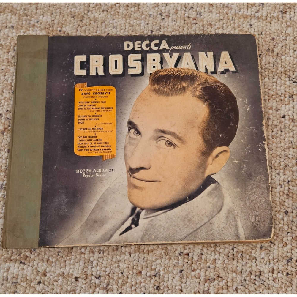 Decca‎ Crosbyana Bing Crosby 12 Favorite Songs Vintage Record Album
